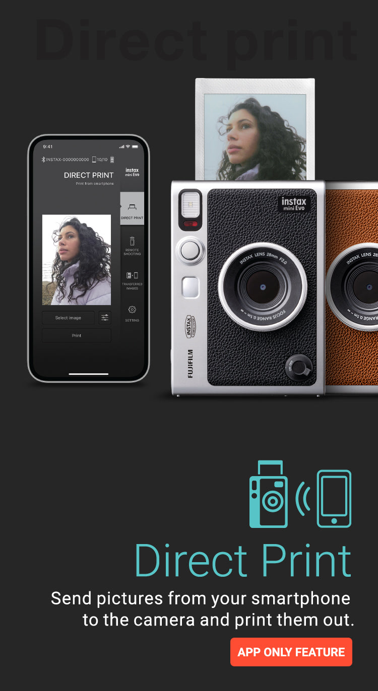 Instax mini evo with Direct Print Feature