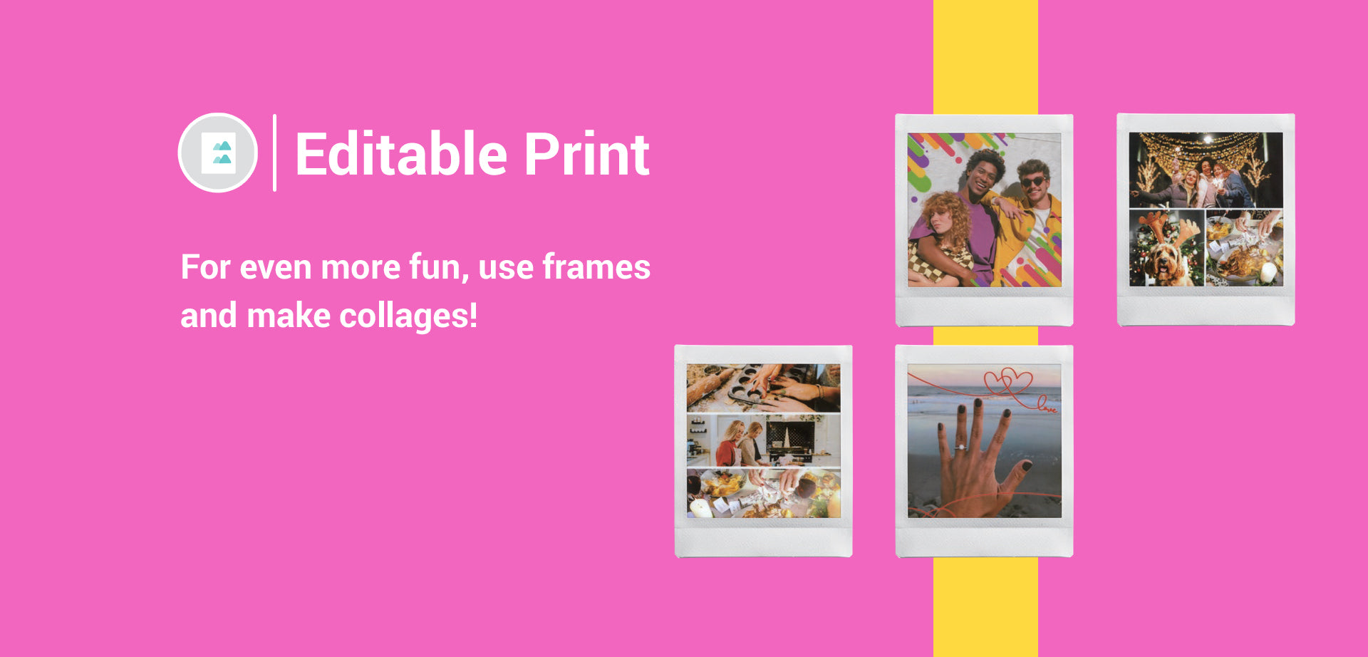 Instax SQ Link Square Printer - Editable frames