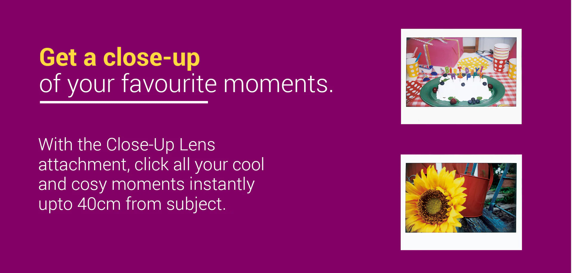 Instax wide 300 - Close-up lens