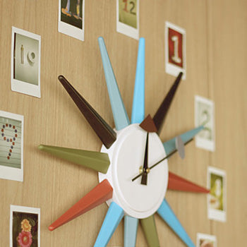 Clock with instax photos