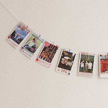 Wall decoration by using instax photos