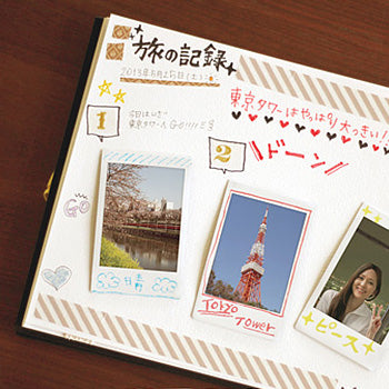 Travel log with instax photos