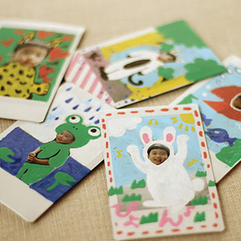 Fanciful zoo with instax photos