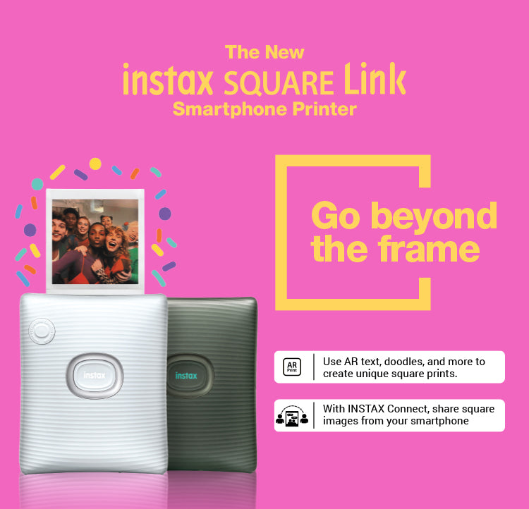Buy in India FUJIFILM INSTAX SQUARE LINK Smartphone Printer (Ash White) –  Tanotis