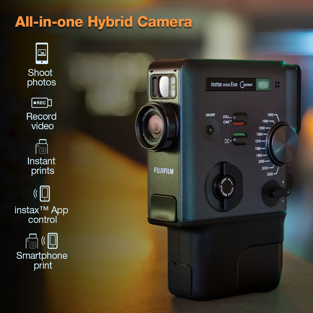 Buy Instax Mini Evo Cinema™ Hybrid Sound Camera | Fujifilm Instax Buy Instax Mini Evo Cinema™ Hybrid Sound Camera | Fujifilm Instax