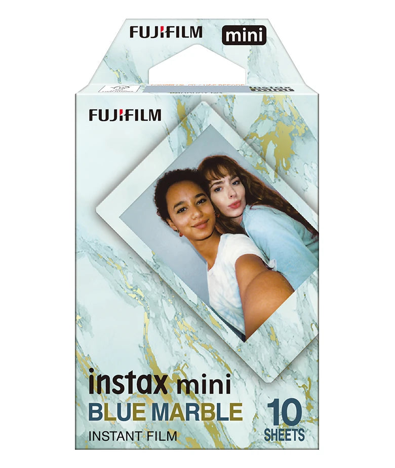 Instax Mini Blue Marble Film - 10 Sheets Per Pack