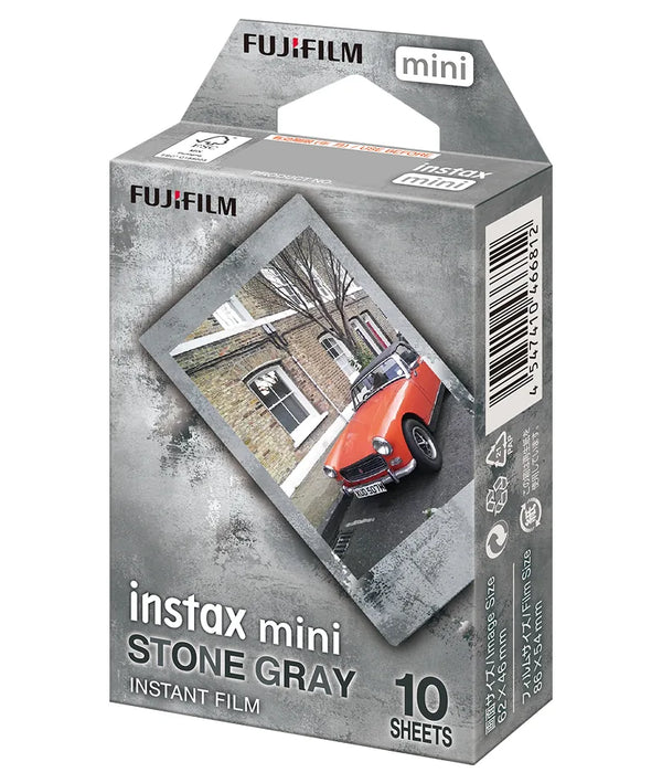 Instax Mini Film Stone Gray Film - 10 Sheets Per Pack