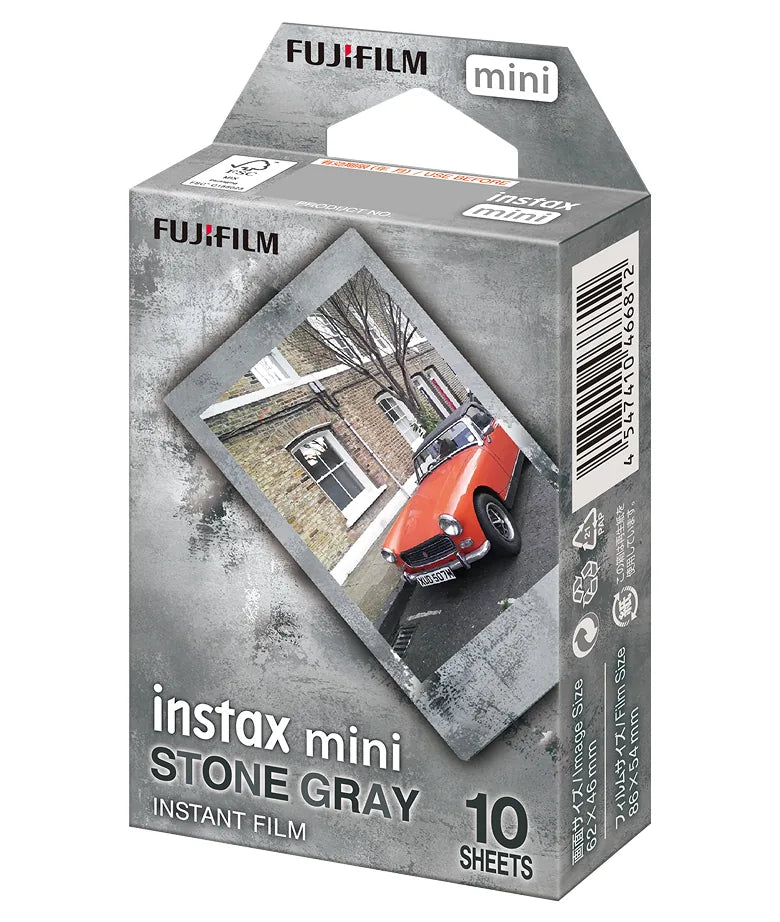Instax Mini Film Stone Gray Film - 10 Sheets Per Pack