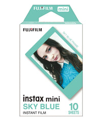 Instax Mini Designer Film - Sky Blue Frame - 10 Sheets Per Pack