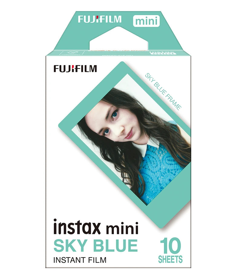 Instax Mini Designer Film - Sky Blue Frame - 10 Sheets Per Pack