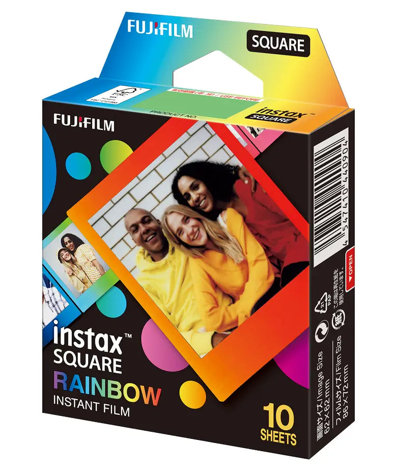 Instax Square Designer Film - Rainbow frame - 10 Sheets Per Pack