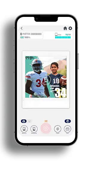 Shoot photos with a 5 second countdown then print.
