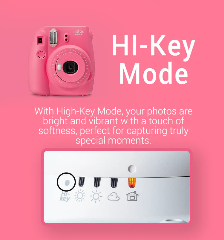 Instax Mini 9 Gift Box - Instant camera with Hi-Key mode