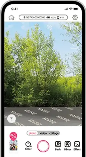 Then tap the instax™ logo to set up instax AiR Studio™!