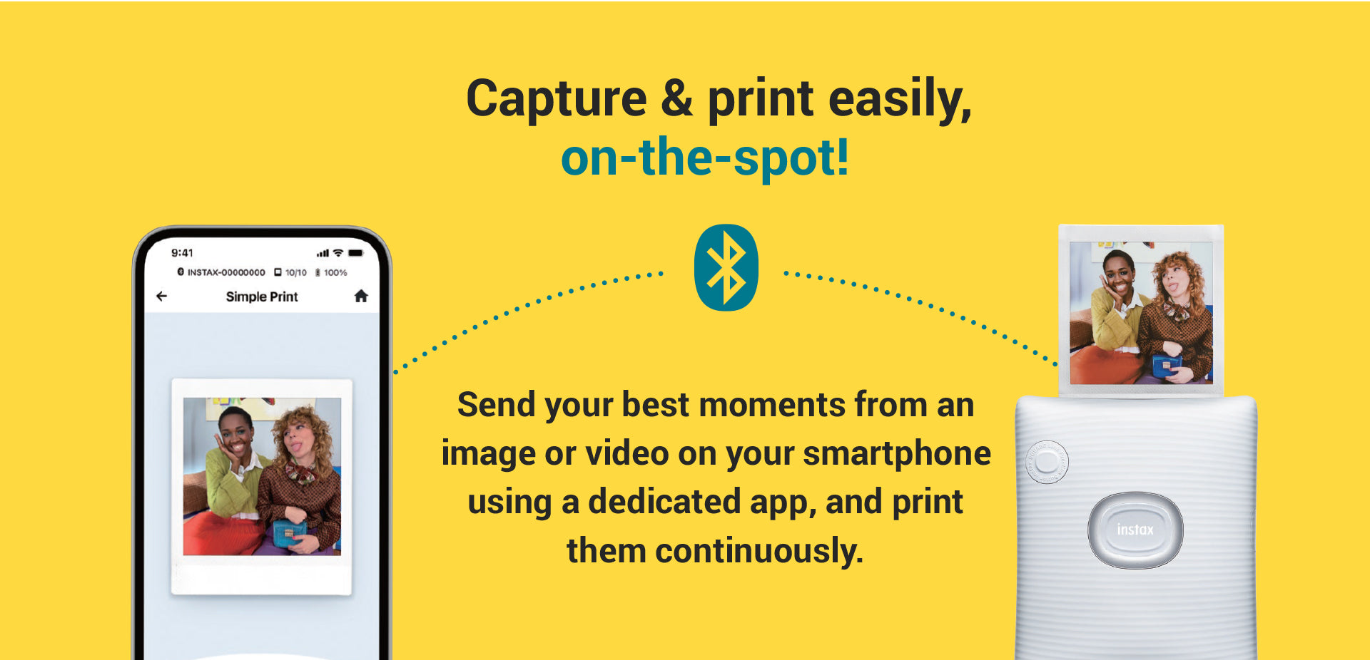 Instax SQ Link Square Printer - Print Directly From Smartphone