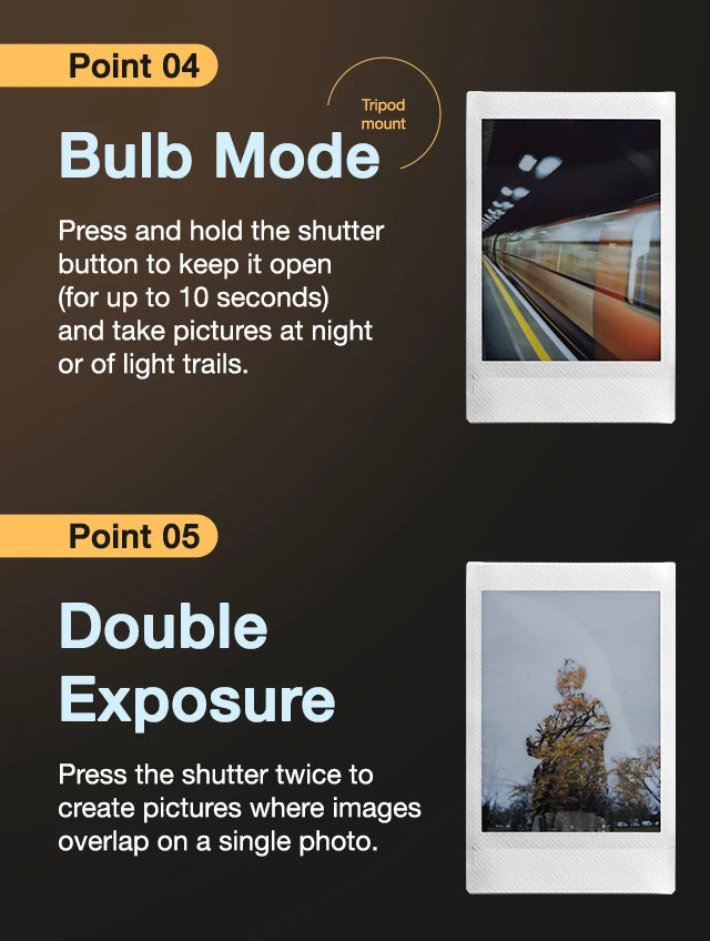 Instax Mini 99- Bulb & Double Exposure Mode