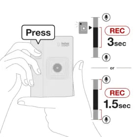 Press the shutter button to shoot and record sound