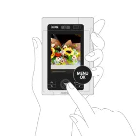 Press the playback button, select the image to add sound to, then press the 