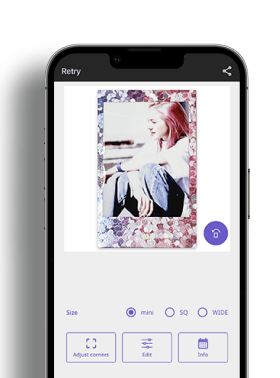 Scan instax™ photos using high-quality AI scanning