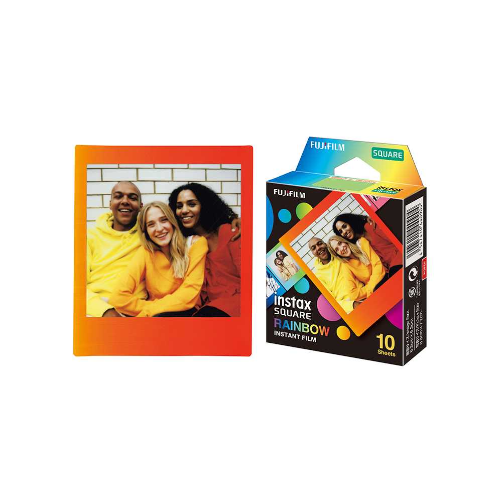 Instax square designer film- Rainbow frame  (10 sheets)