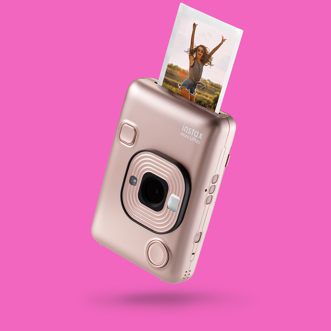 Capture Life's Moments with the Fujifilm Instax Mini LiPlay Camera in Blush  Gold - Instant Memories!