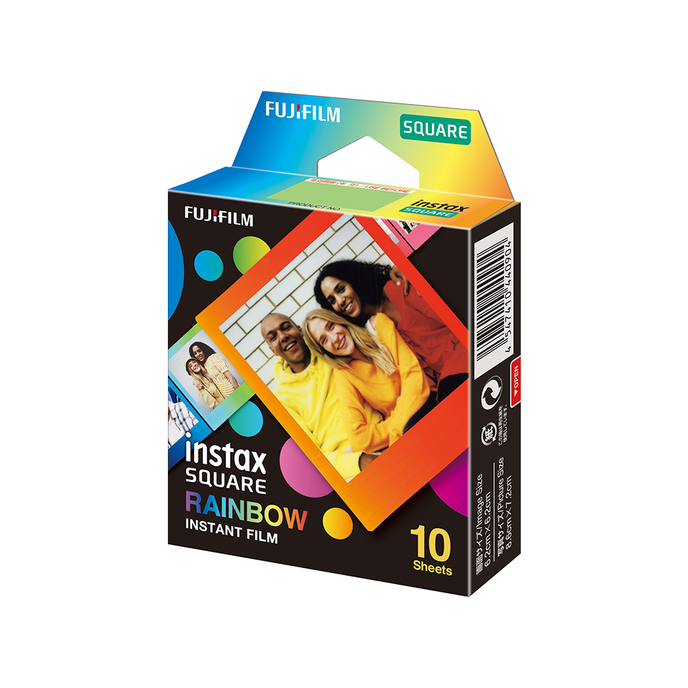 Instax square designer film- Rainbow frame  (10 sheets)