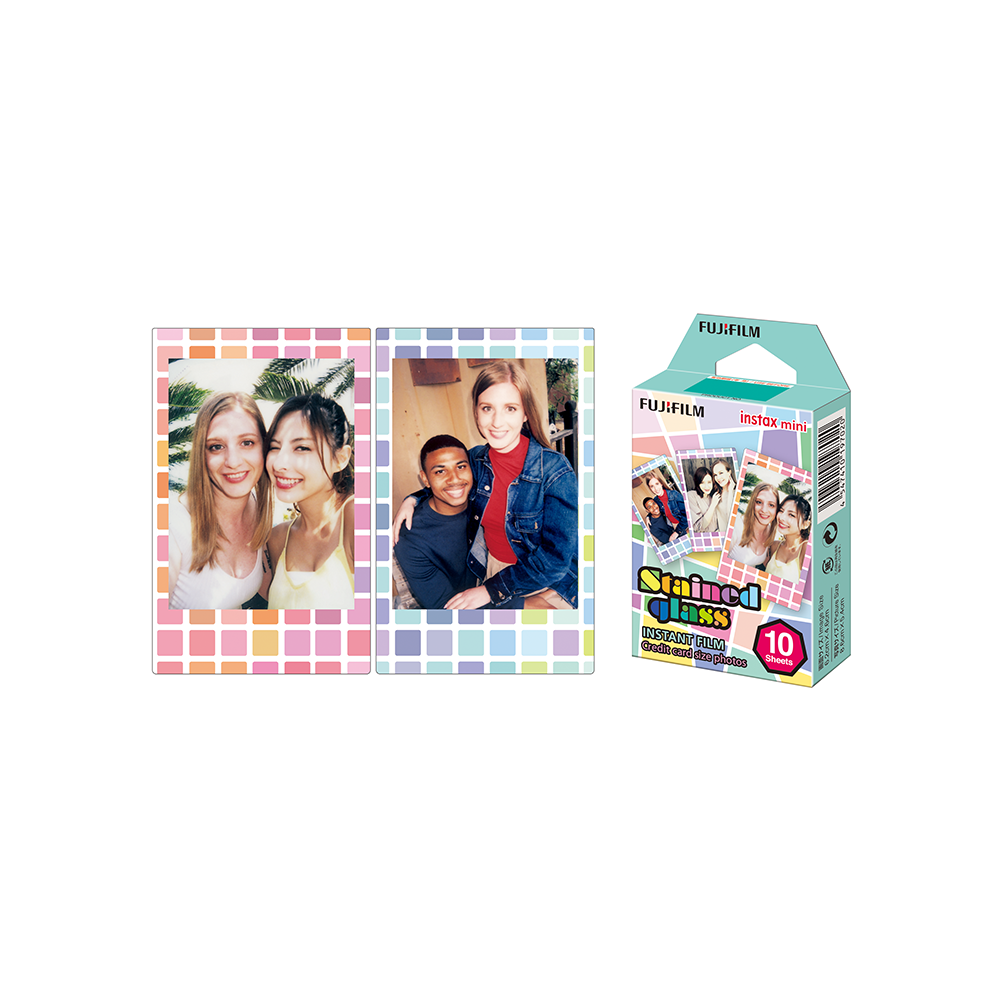 Instax mini designer film- Stained glass frame (10 sheets)