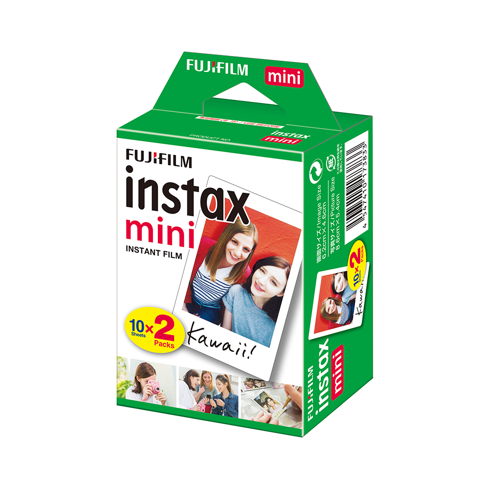 Fujifilm Instax Mini Film 20 count Value Pack (1 pack Instax Rainblow Film  and 1 pack Instax Confetti)