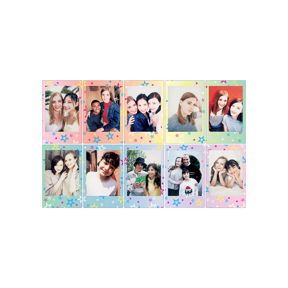 Instax mini designer film- Shiny star frame (10 sheets)