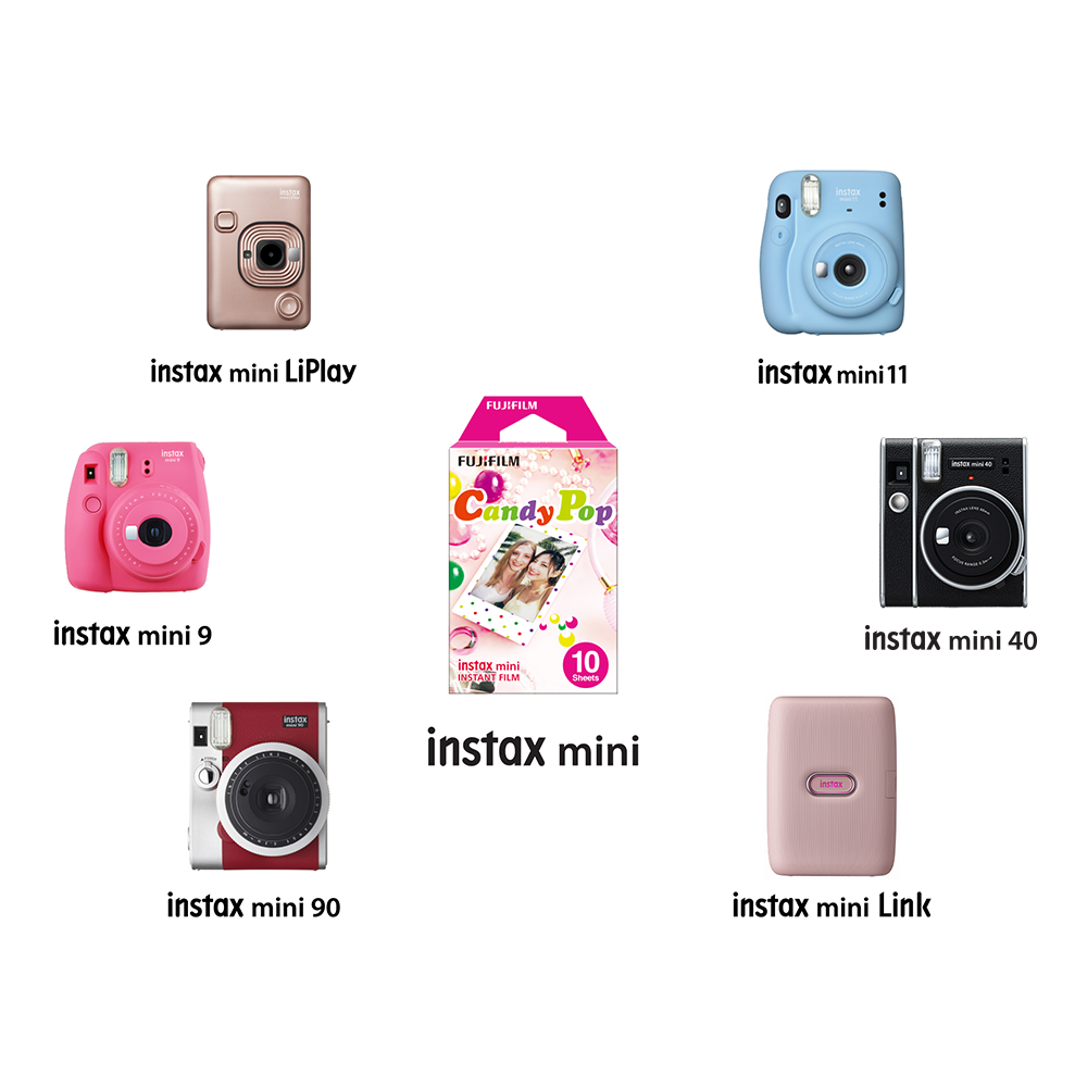 Instax Mini Designer Film- Candypop Frame (10 sheets)