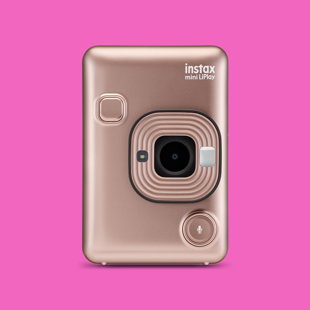 Fujifilm Instax Mini LiPlay Hybrid Instant Camera (Blush Gold)