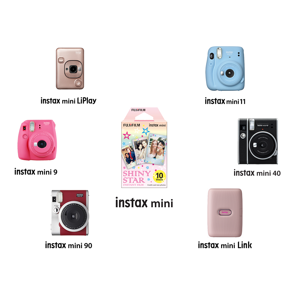 Instax mini designer film- Shiny star frame (10 sheets)