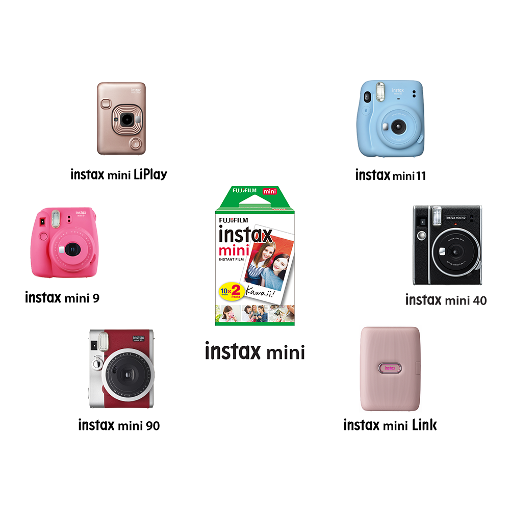 Fujifilm instax Mini Film 20 Pack - White